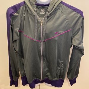 XL Nike the athletic department purple and gray w/ magenta logo zipper and hood